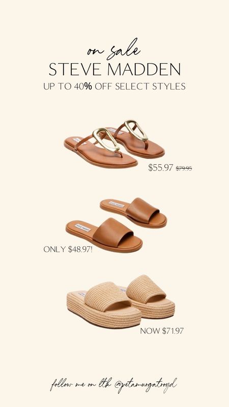 40% off select styles at Steve Madden! Loving these sandals 😍

#LTKSaleAlert #LTKShoeCrush #LTKStyleTip