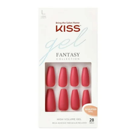 KISS Gel Fantasy Sculpted Nails So Charming Long Coffin | Walmart (US)