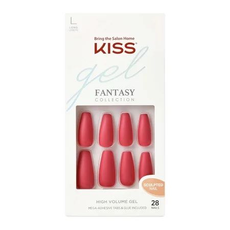 KISS Gel Fantasy Sculpted Nails So Charming Long Coffin | Walmart (US)
