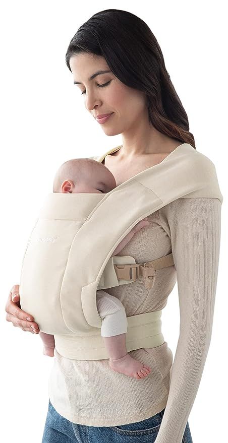 Ergobaby Embrace Cozy Newborn Essentials Baby Carrier Wrap (7-25 Pounds), Ponte Knit, Cream | Amazon (US)