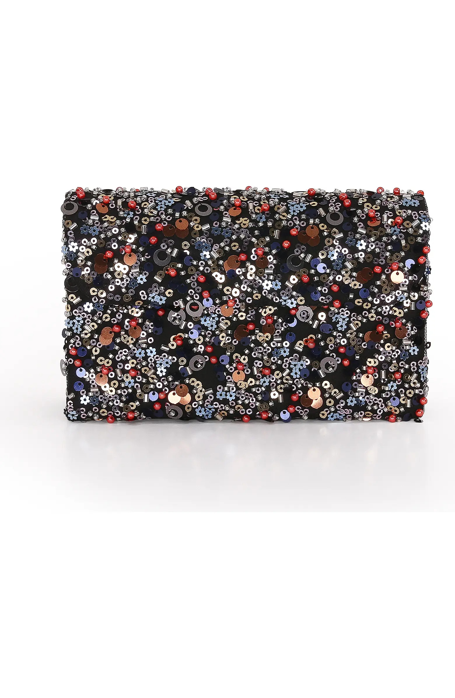 Jewel Badgley Mischka Aurora Beaded Mini Trapezoid Clutch | Nordstrom | Nordstrom