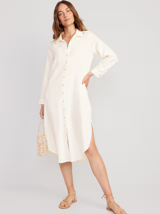 Long-Sleeve Shirt Dress for Women | Old Navy (US)