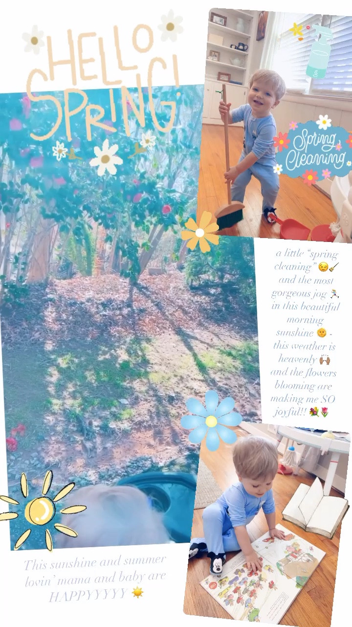 a little “spring cleaning” 😉🧹 and the most gorgeous jog 🏃🏼‍♀️ in this beautiful morning sunshine 🌞 - this weather is heavenly 🙌🏽 and the flowers blooming are making me SO joyful!! 💐🌷

#LTKfamily #LTKbaby #LTKfit