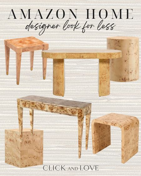 Designer inspired burl wood pieces from Amazon! Pretty pieces for every room 👏🏼

Burl wood, burl wood furniture, console table, desk, side table, end table, accent table, beverage table, home office, Living room, bedroom, guest room, dining room, entryway, seating area, family room, Modern home decor, traditional home decor, budget friendly home decor, Interior design, look for less, designer inspired, Amazon, Amazon home, Amazon must haves, Amazon finds, amazon favorites, Amazon home decor #amazon #amazonhome



#LTKhome #LTKsalealert #LTKstyletip
