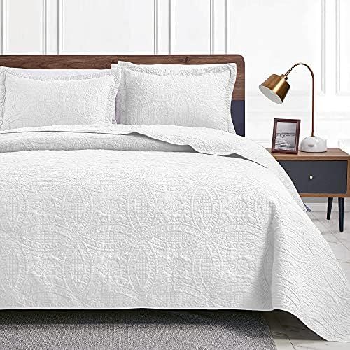 Love's cabin Quilts for Queen Bed White Bedspreads - Soft Bed Summer Quilt Lightweight Microfiber... | Amazon (US)