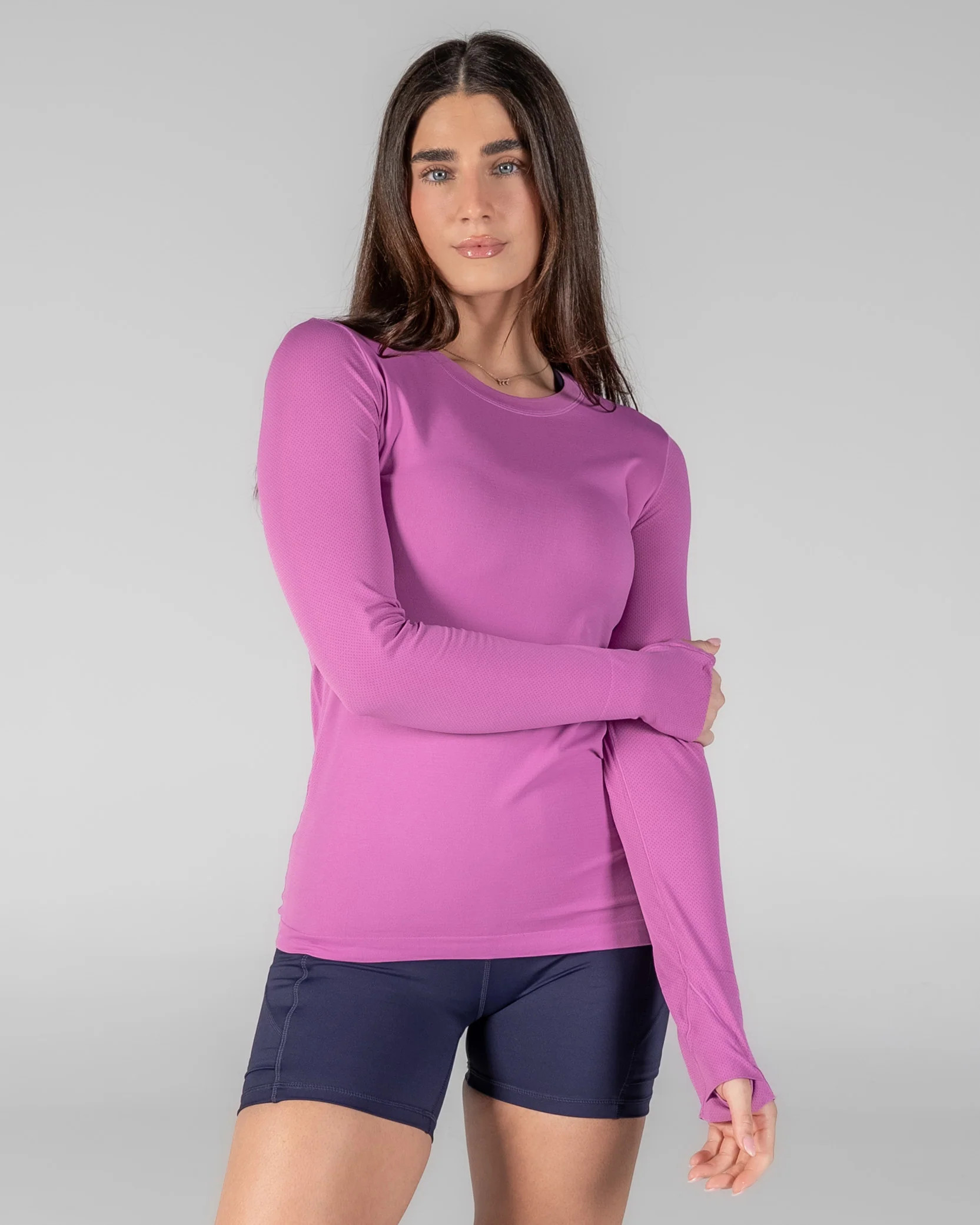 Tempo Long Sleeve - Fuchsia | Senita Athletics