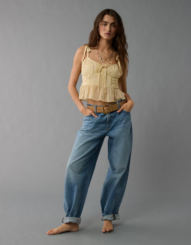 AE Corset Peplum Top | American Eagle Outfitters (US & CA)