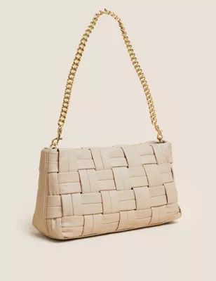Leather Woven Chain Strap Clutch Bag | M&S Collection | M&S | Marks & Spencer (UK)