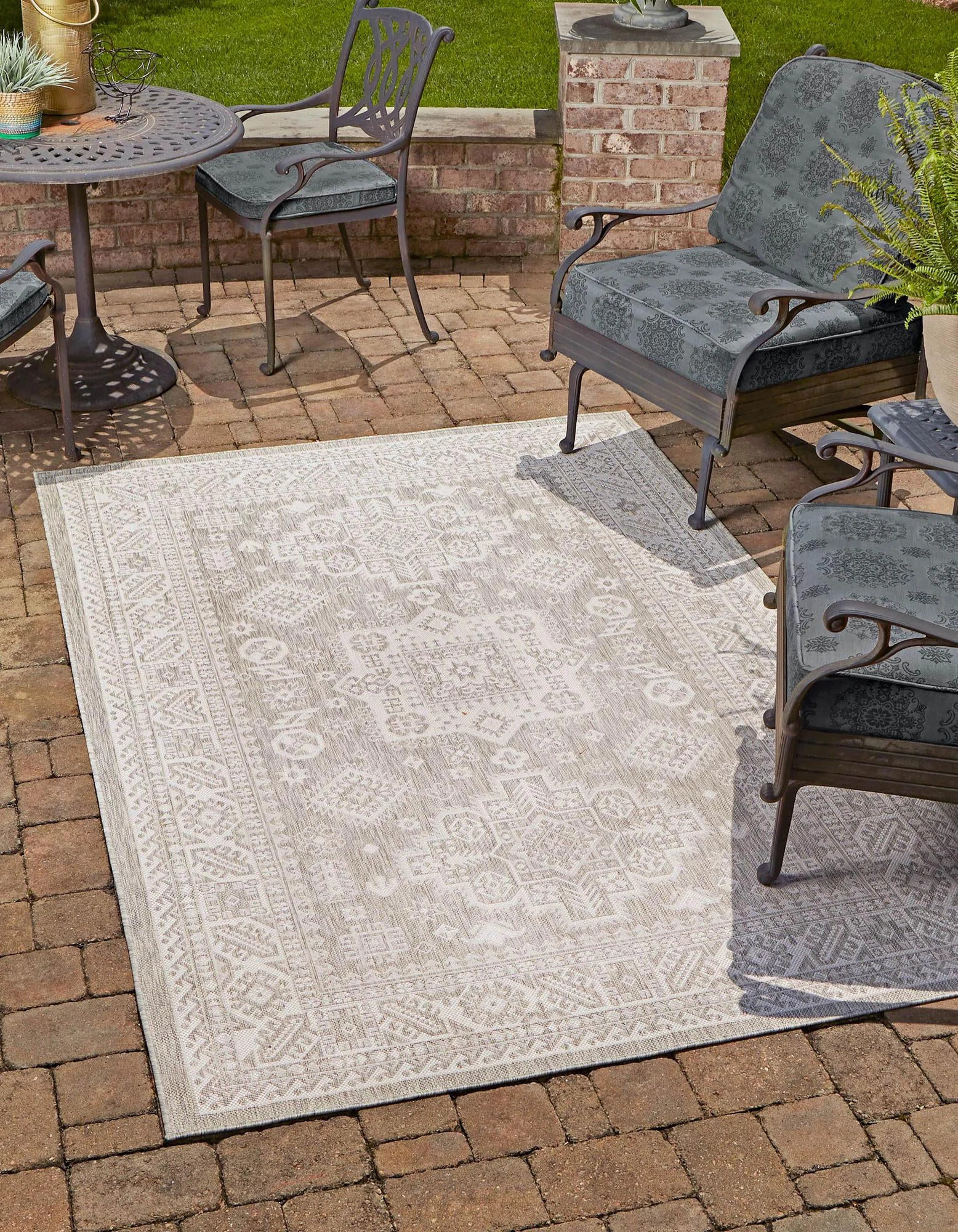 Danera Southwestern Beige Indoor / Outdoor Area Rug | Wayfair North America
