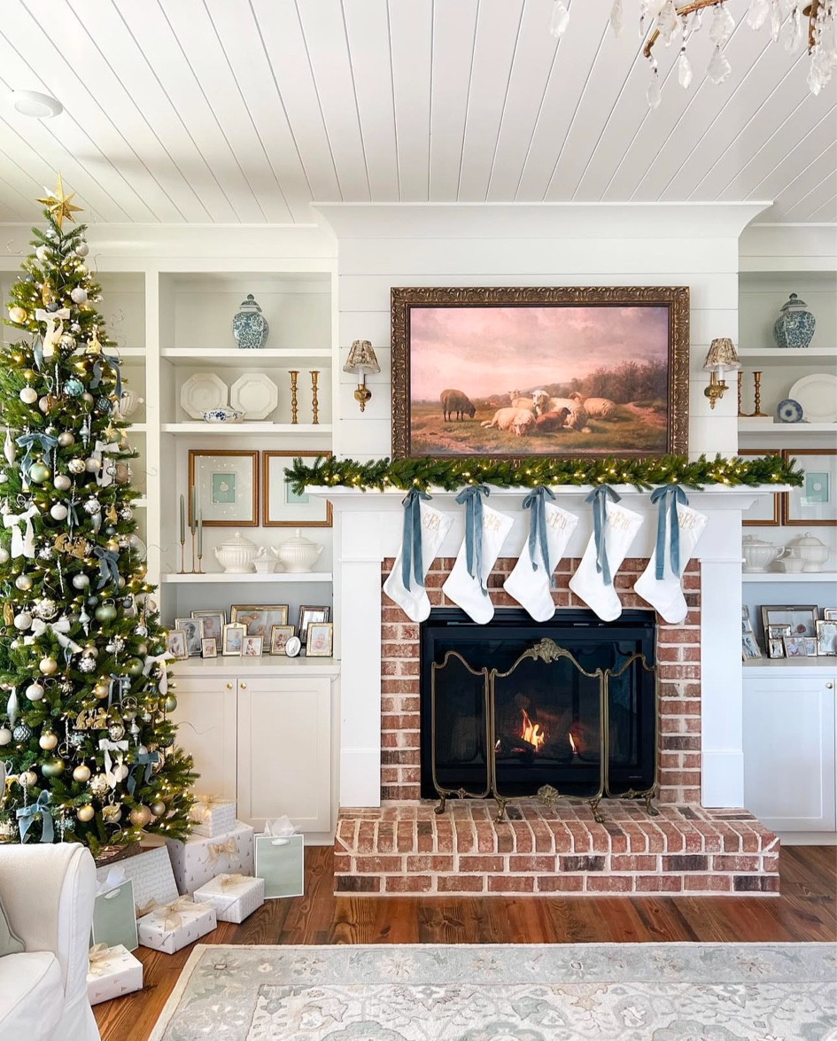 Christmas decor traditional blue and white Christmas tree stockings 

#LTKSeasonal #LTKSaleAlert #LTKHoliday