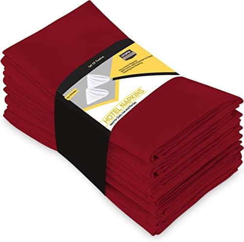 Amazon.com: Utopia Kitchen Red Cloth Napkins [12 Pack, 18x18 Inch] Cotton Blend Washable and Reus... | Amazon (US)