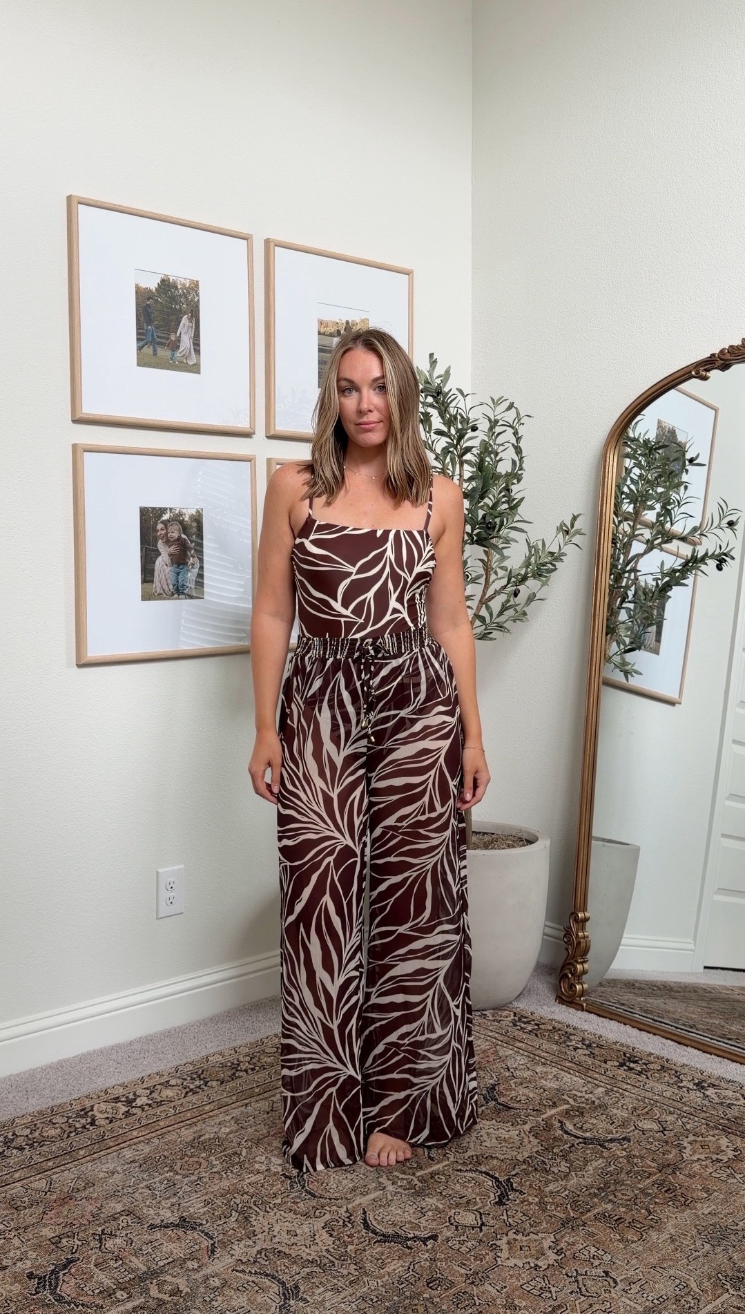 i can't believe it's walmart (AGAIN!) 😱 this one piece swim suit & matching sheer pants would be soooooo cute poolside on vacation (hint, hint, husband 😉) 🌴🌞 ⁠
⁠
Size L suit, size M pants 
⁠
#walmarthaul #walmartfinds #onepieceswimsuit #size6 #walmartfashion 

#LTKSwim