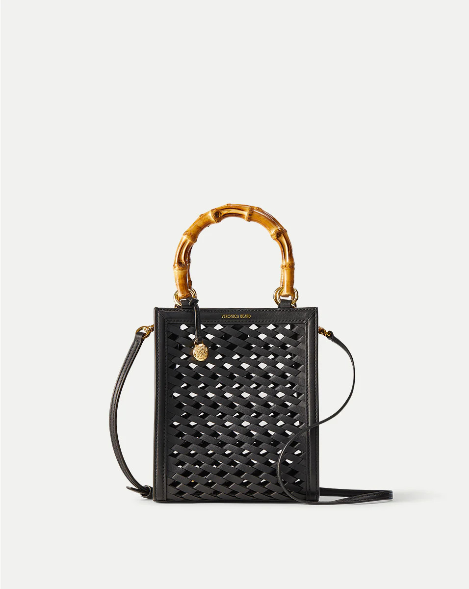 Shopper Bag with Bamboo-Handle in Black | Veronica Beard | Veronica Beard