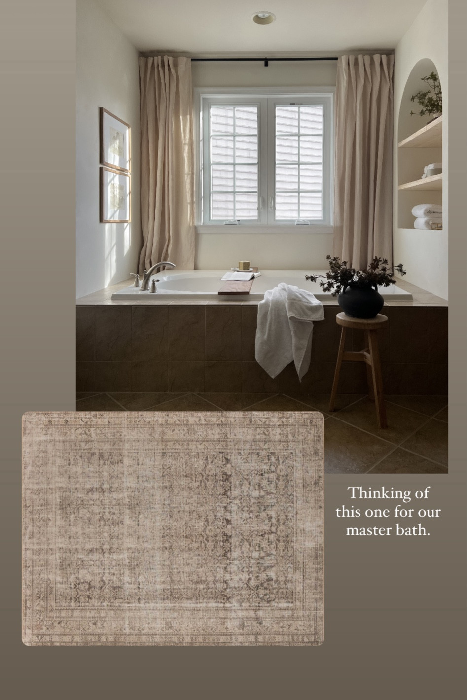 Vintage inspired rug 

Bathroom rug
Amber interiors bathroom
 

#LTKhome #LTKsalealert