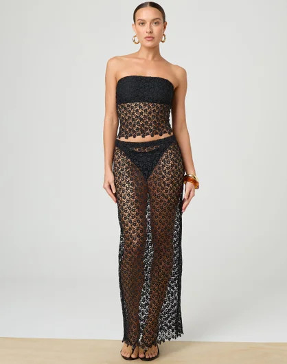 Floral Crochet Maxi Skirt | Glassons (Australia)