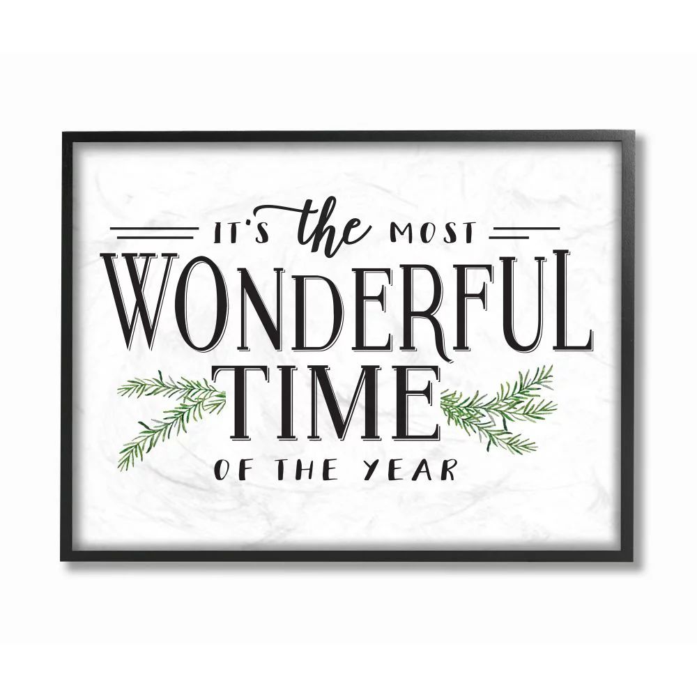 Stupell Industries Most Wonderful Time Christmas Holiday Word DesignCanvas Wall Art By Artist Let... | Walmart (US)