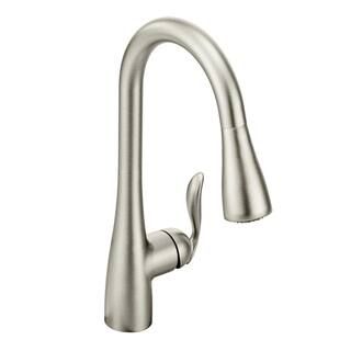 MOEN Arbor Single-Handle Pull-Down Sprayer Kitchen Faucet with Power Boost in Spot Resist Stainle... | The Home Depot