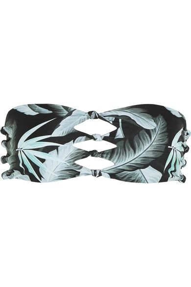 Monaco cutout printed bandeau bikini top | NET-A-PORTER (US)