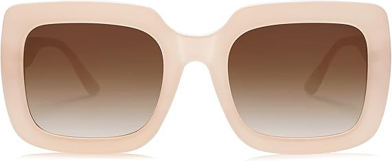 SOJOS Retro Nude Square Polarized Sunglasses for Women Trendy 90s Rectangle Sun Glasses UV400 Sha... | Amazon (US)