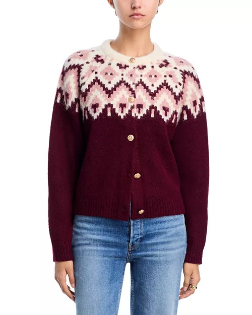Fair Isle Crewneck Cardigan - Exclusive | Bloomingdale's (US)