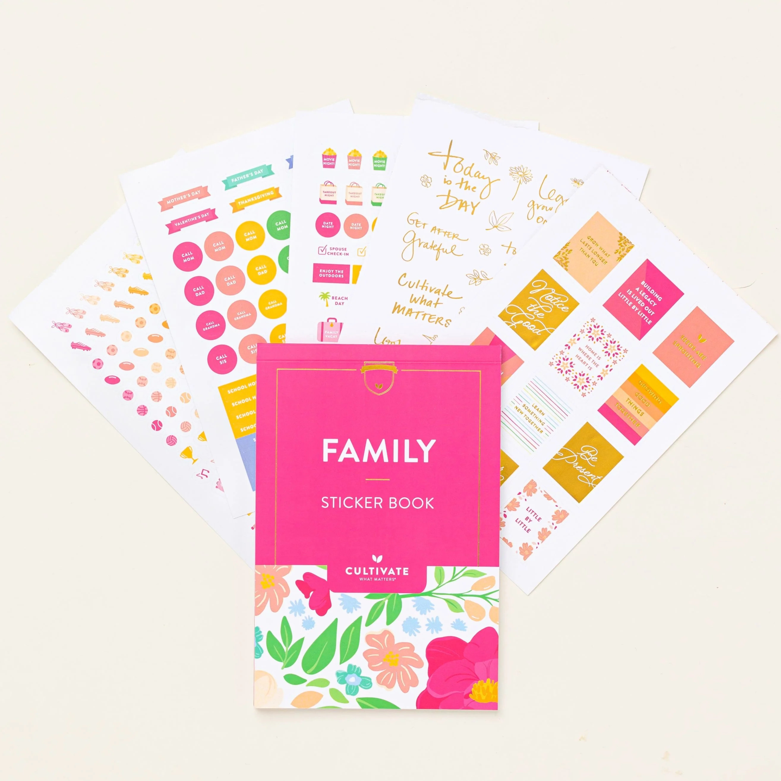 Family Sticker Book | Cultivate What Matters