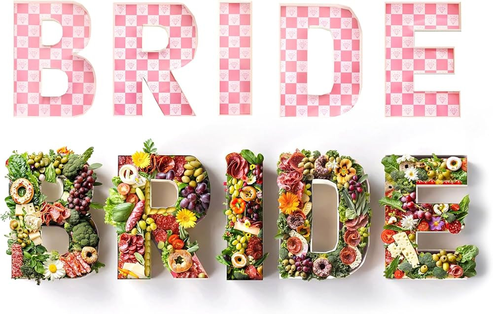 Pop Fizz Designs Bride Charcuterie Board Letters I Off the Market Bridal Shower Decorations I Fil... | Amazon (US)