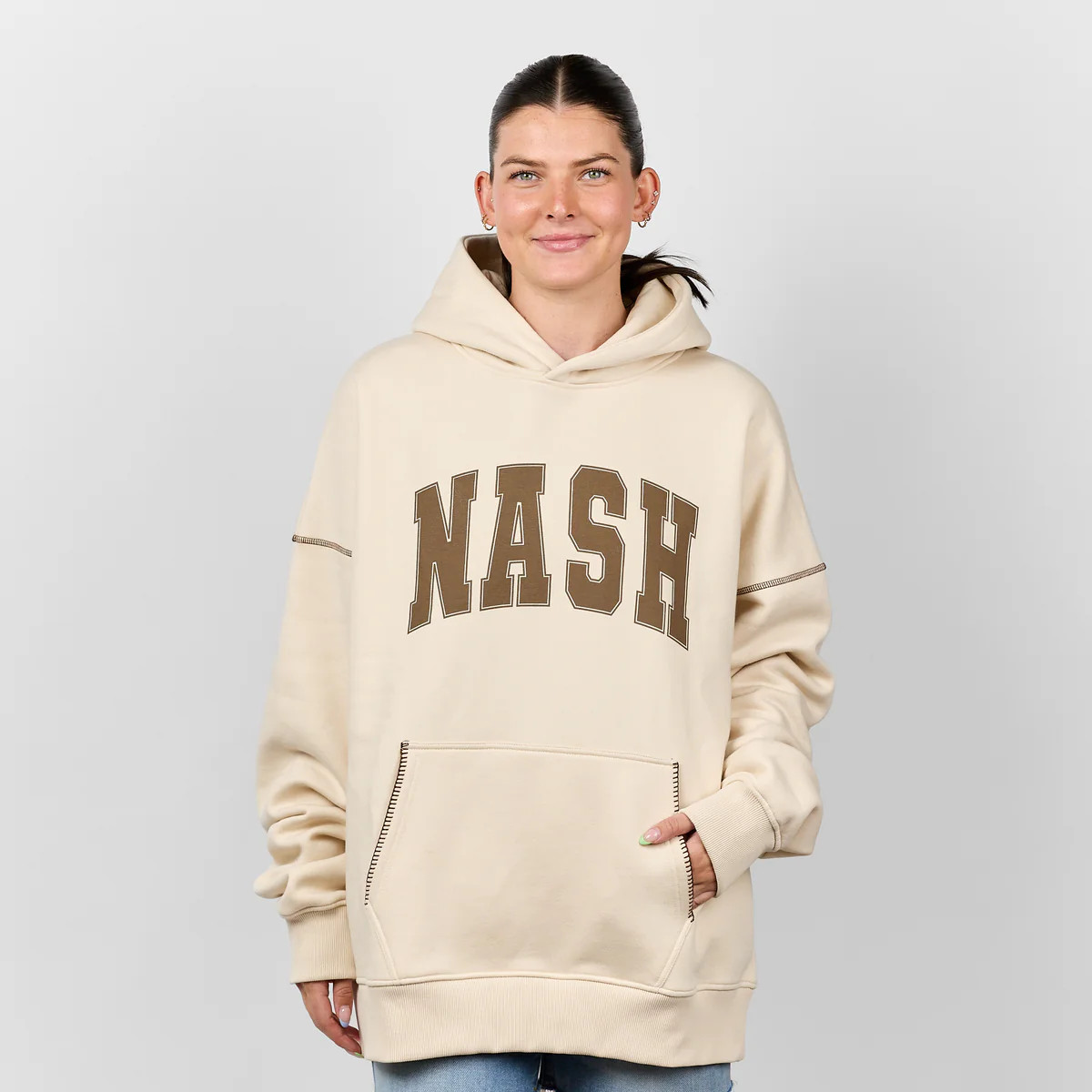 The Campfire Hoodie [Bone/Chocolate] | The NASH Collection