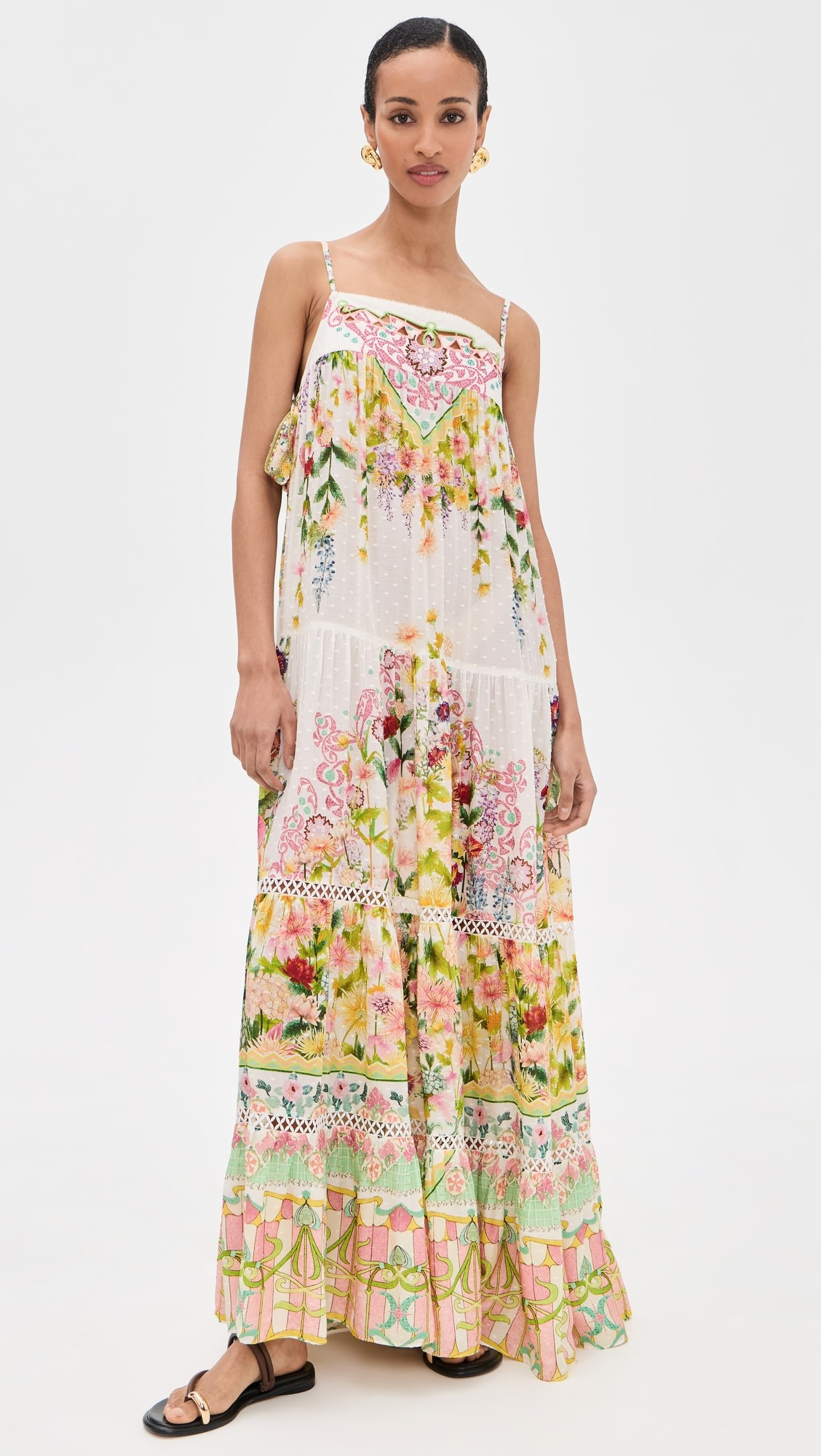 Long Tiered Dress with Bow Ties | Shopbop