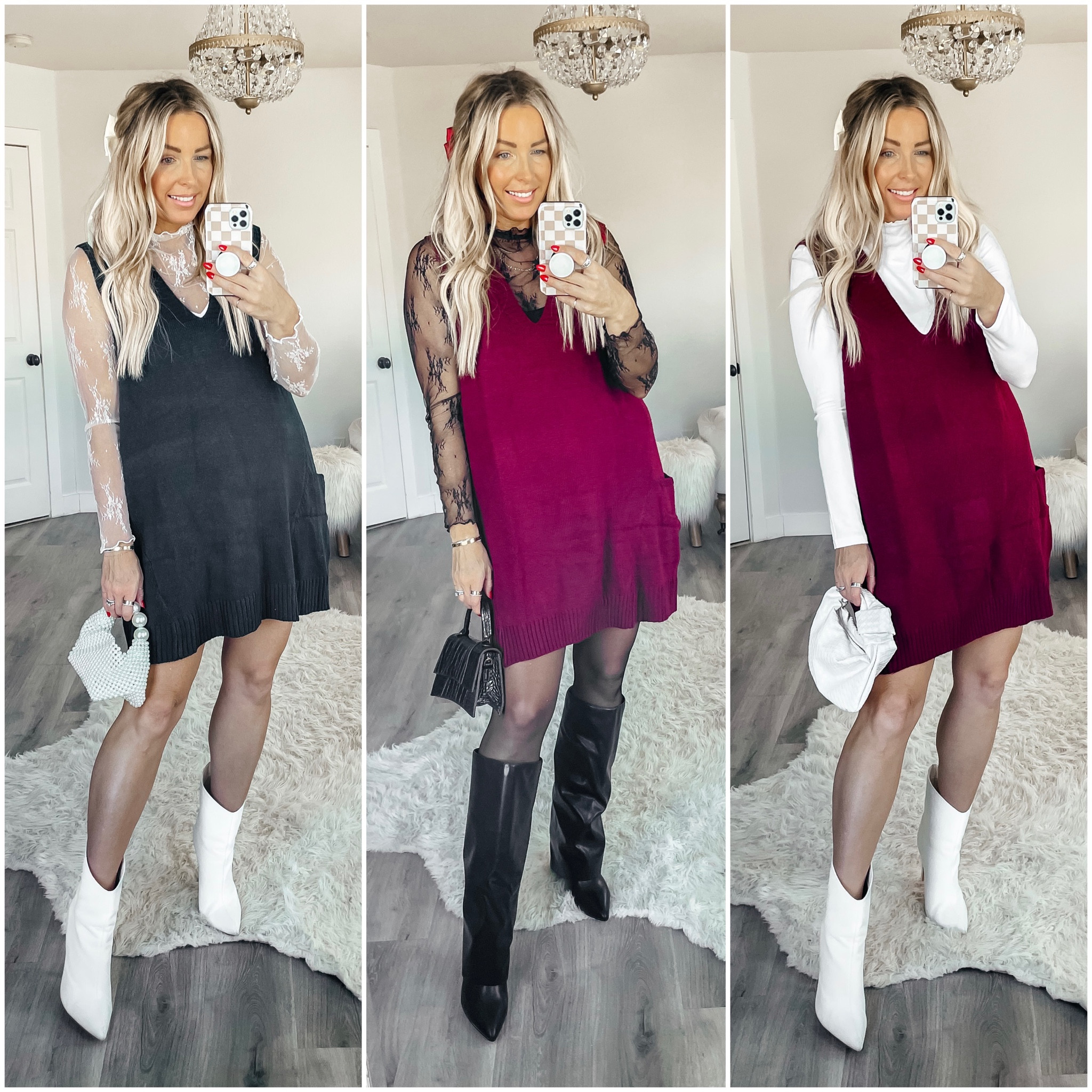 Holiday party outfit lace top fits TTS, wearing Medium. Sized up to a large in the sweater dress for this fit. Christmas outfit for kids. Christmas party. Wedding guest dress. Family photos outfit SaleSale

Follow my shop @thesuestylefile on the @shop.LTK app to shop this post and get my exclusive app-only content!

#liketkit #LTKsalealert #LTKHoliday #LTKGiftGuide
@shop.ltk
https://liketk.it/4pRgG

#LTKsalealert #LTKGiftGuide #LTKHoliday
