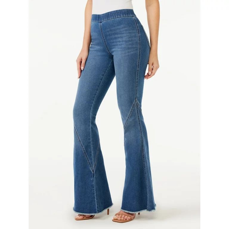 Sofia Jeans by Sofia Vergara Women's Melisa High Rise Super Flare Pull On Jeans | Walmart (US)