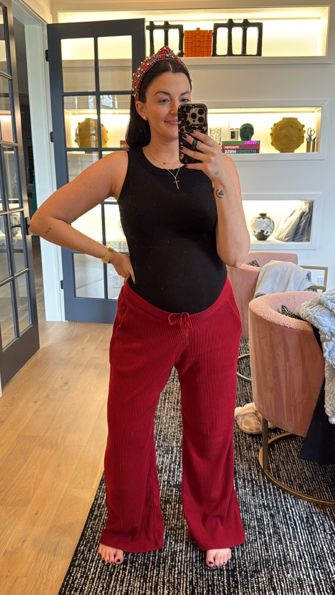 My Abercrombie brushed rib lounge pants are $28.56 with AFTIA. Headband is Living Fully Co (sold out) 

#LTKSaleAlert #LTKGiftGuide #LTKBump