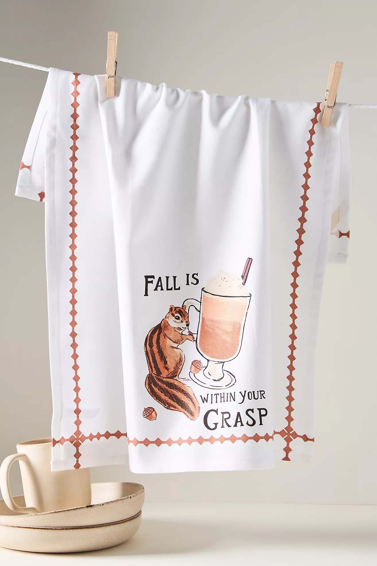 Fall Squirrel Dish Towel | Anthropologie (US)