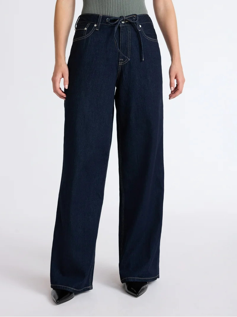 Scoop Women’s and Women's Plus Relaxed Low Slung Jeans, Sizes 0-28 Plus | Walmart (US)