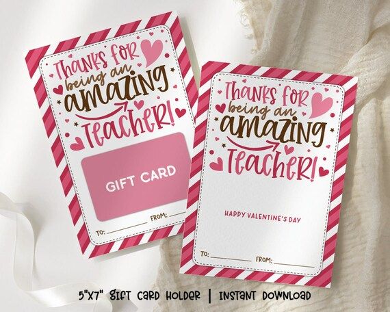 Thanks for Being an Amazing Teacher Valentines Day Teacher | Etsy | Etsy (US)