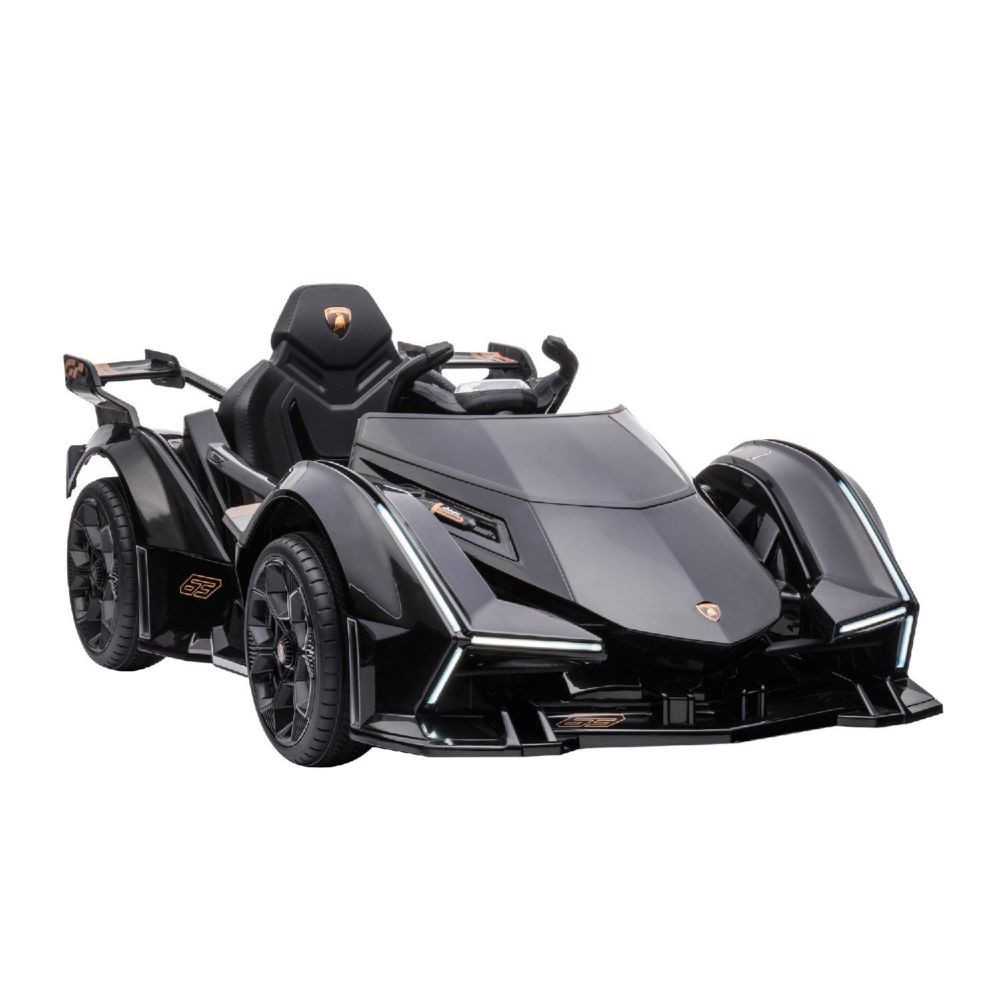 Aosom Kids Ride On Sports Car 12V Battery Powered Electric Toy w/ Parent Remote Control Bluetooth Horn Music and LED Headlights Black | Oriental Trading Company