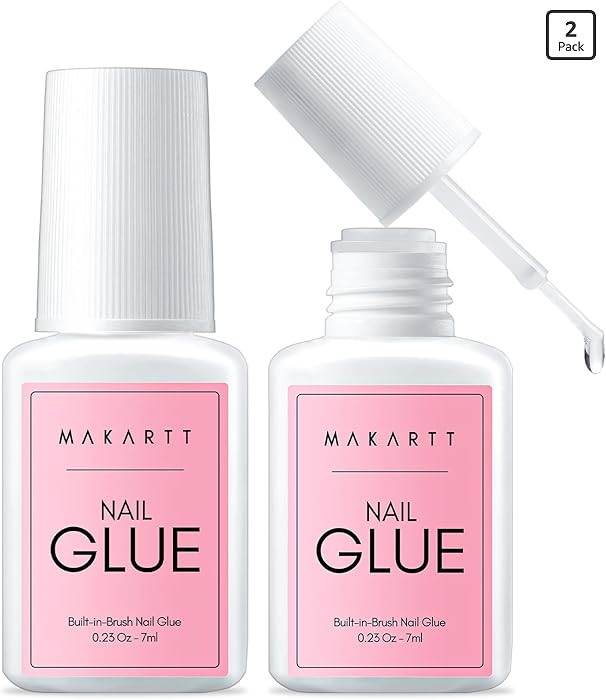 Makartt Quick Nail Glue for Press on Nails: Acrylic Nail Tips-Fake Nails-Salon Quality Strong Bru... | Amazon (US)