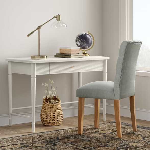 Cambridge Wood Writing Desk with Drawers White - Threshold™ | Target