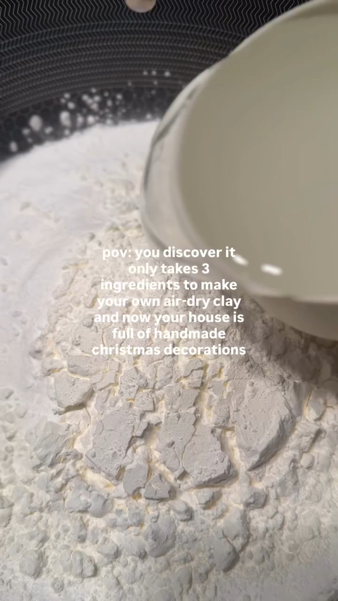 here’s your yearly reminder that it’s actually super easy and inexpensive to make your own air-dry clay using only 3 ingredients that you probably already have in your pantry! here’s the recipe 👩🏼‍🍳

ingredients:
2 cups baking soda
1.5 cups water 
1 cup cornstarch 

combine baking soda, water and cornstarch in a saucepan and cook over medium heat (stirring constantly) until a soft dough is formed. let cool and then mold into your desired shape! 

this recipe makes enough clay for several star garlands ⭐️ but you can use it for tons of other projects as well (I’ve also made fridge magnets, ornaments, and a wall sconce!) also maybe it’s just me but I swear this dough actually cracks less than the store-bought varieties as well. let me know if you try this one! 

and if you’ve made it this far, hi, I’m meg! 🤍 and if you’re in the market for low-consumption, handmade christmas content, then you’re in the right place. be sure to follow along for more christmas craft ideas,
coming soon! 

huge thank-you to @woodlark for the recipe and the inspiration for the project 🤍🤍
#christmascrafting