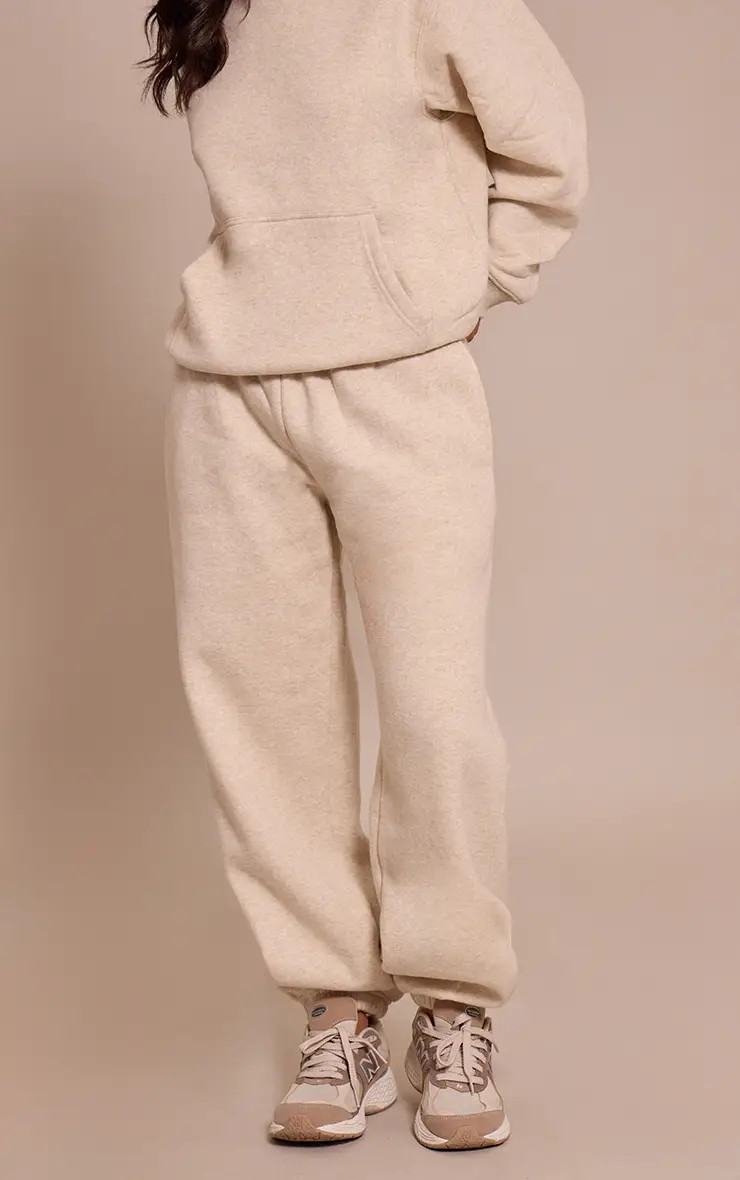 Petite Oatmeal Cuffed Sweatpants | PrettyLittleThing UK