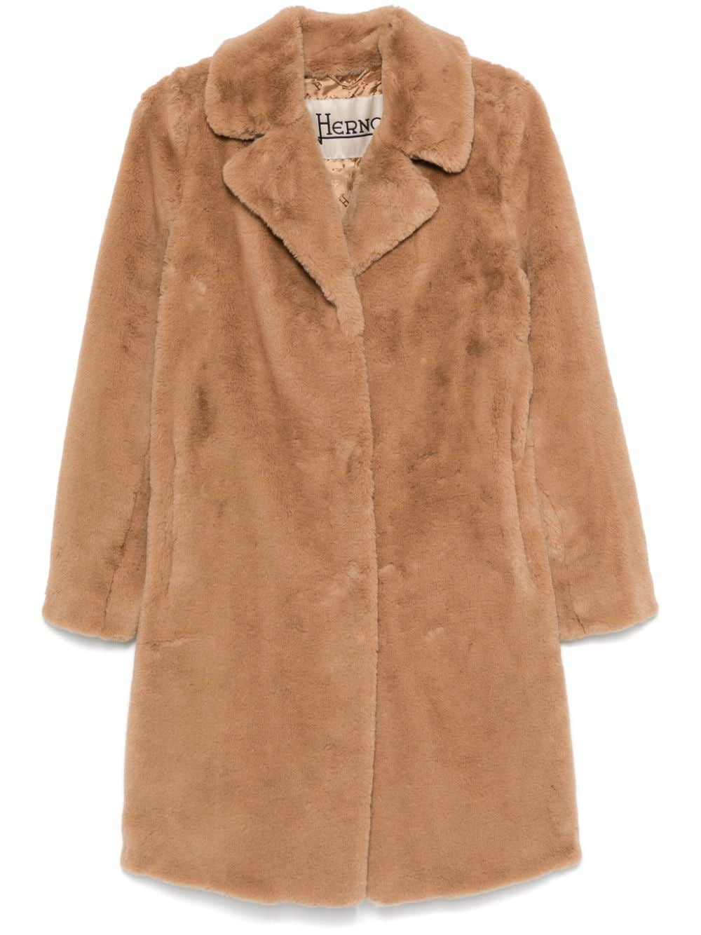 Herno faux-fur coat - Brown | Farfetch Global
