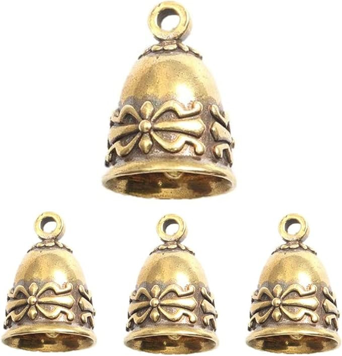 4 Pcs Small Bells Vintage Brass Hanging Bells for Home Decorations Crafts Ornaments Pendants for ... | Amazon (US)