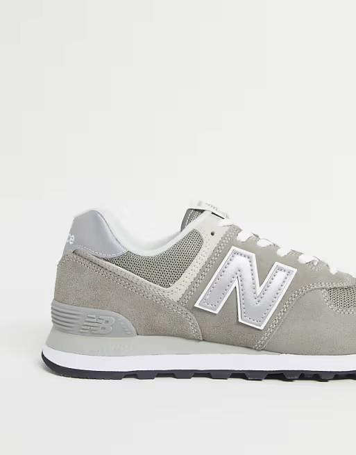 New Balance 574 trainers in dark grey suede | ASOS (Global)