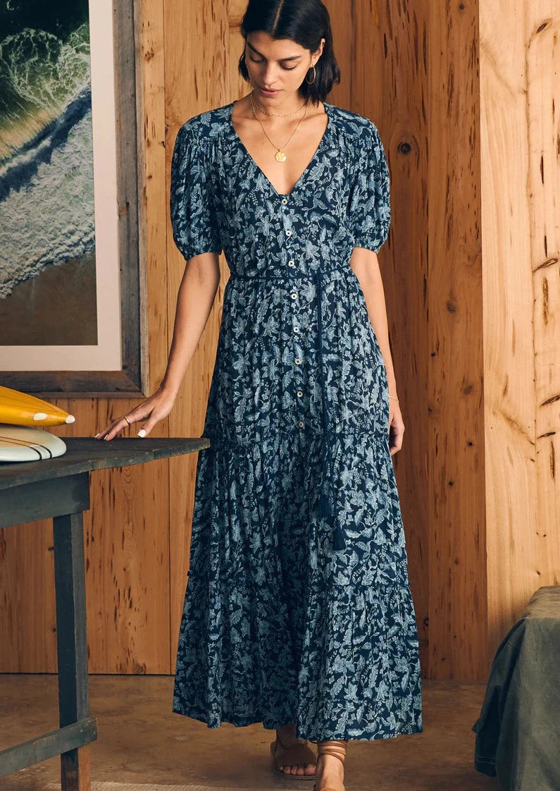 Faherty Orinda Navy Indigo Dress | Four and Twenty Sailors