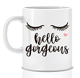 Hello Gorgeous Coffee Mug For Women's Ceramic Tea Cup Gift | Amazon (US)