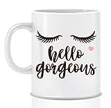 Hello Gorgeous Coffee Mug For Women's Ceramic Tea Cup Gift | Amazon (US)
