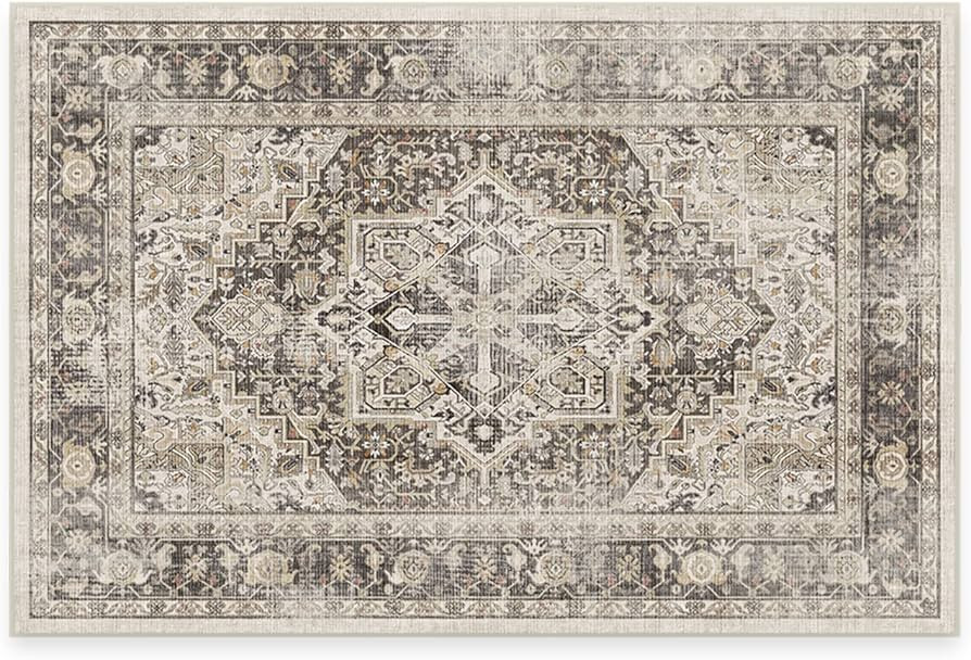 RUGGABLE Washable 2x3 Area Rug, Kamran Hazel, Premium Vintage Rugs for Hallway, Kitchen, Entryway... | Amazon (US)