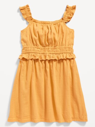 Sleeveless Fit & Flare Ruffle-Trim Dress for Toddler Girls | Old Navy (US)