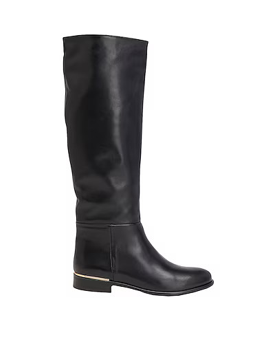 LEONARDO PRINCIPI LEATHER TALL BOOTS WITH EMBELLISHMENT
 | Stiefel Schwarz Damen | YOOX | YOOX (DE)