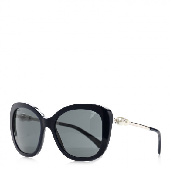 CHANEL Pearl Sunglasses 5339-H Navy | Fashionphile