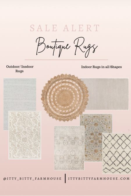 Spring time is coming and it’s time for some new indoor or outdoor rugs with the huge sale @boutiquerugs.
Code: ITTYBITTY will get you an additional discount off 

#LTKhome #LTKsalealert #LTKSpringSale